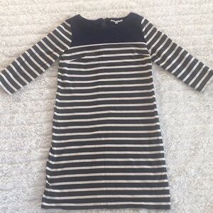 GAP dress. Charcoal and off white with dark blue